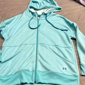 Under Armor zip hoodie aqua size medium EUC